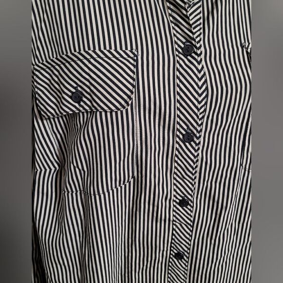 Kim Roger's striped 2X button up long sleeve shirt‎ - Picture 4 of 7